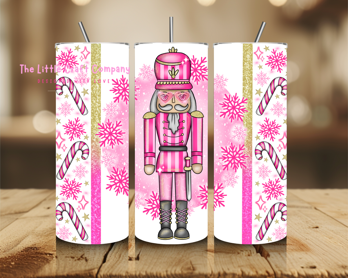 Pink Nutcracker Christmas Tumbler