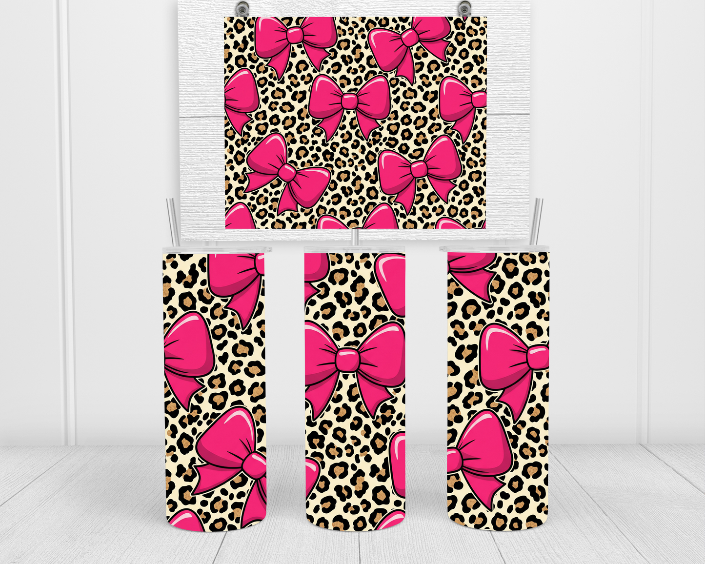 Leopard Bow Tumbler