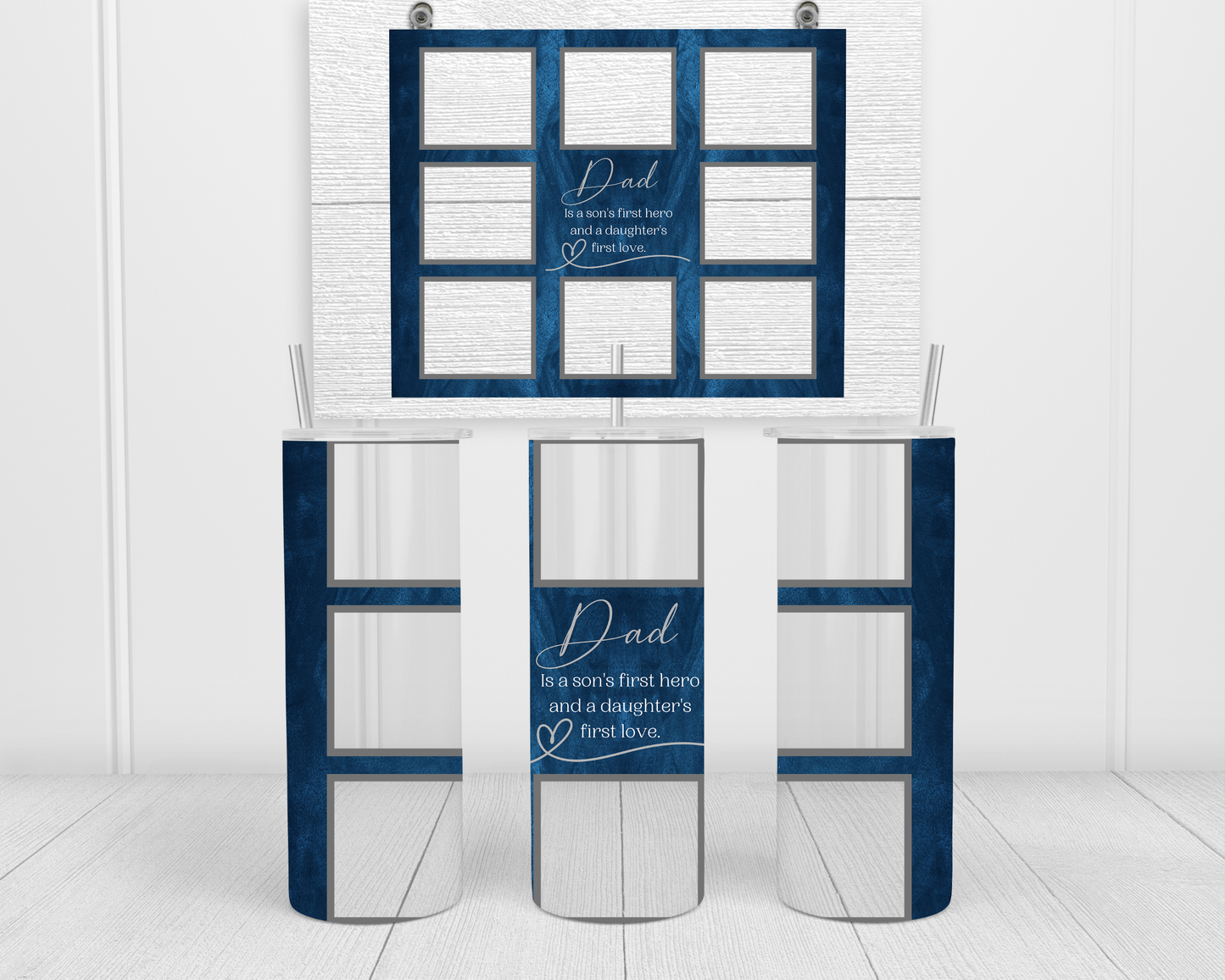 Dad Photo Collage Tumbler