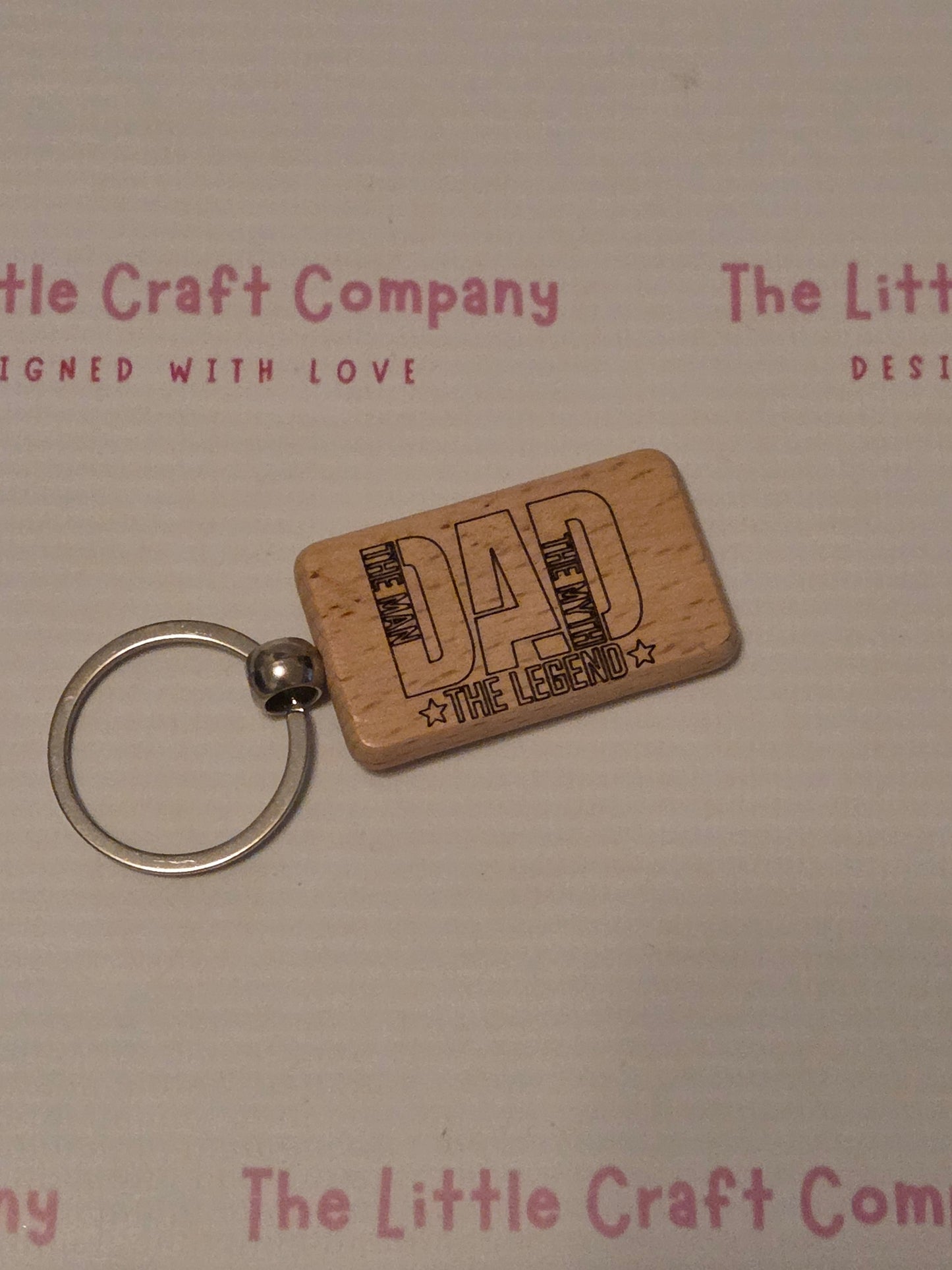 Dad “The Man The Myth The Legend” Wooden Keyring - SALE ITEM