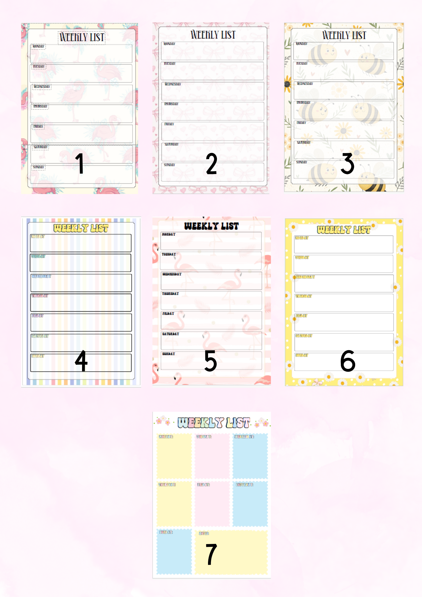 Weekly List Pad