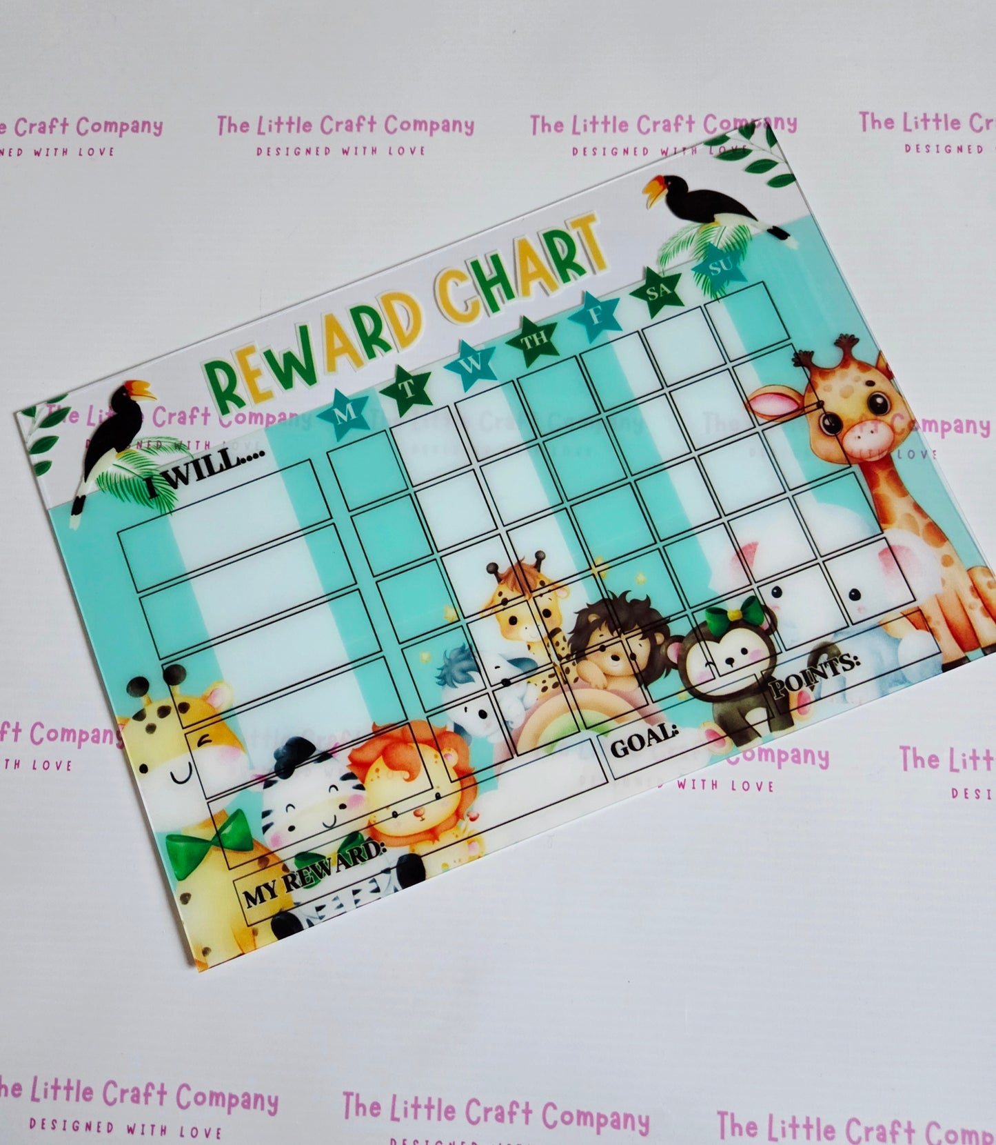 Reward Chart – Wipeable Acrylic - SALE ITEM