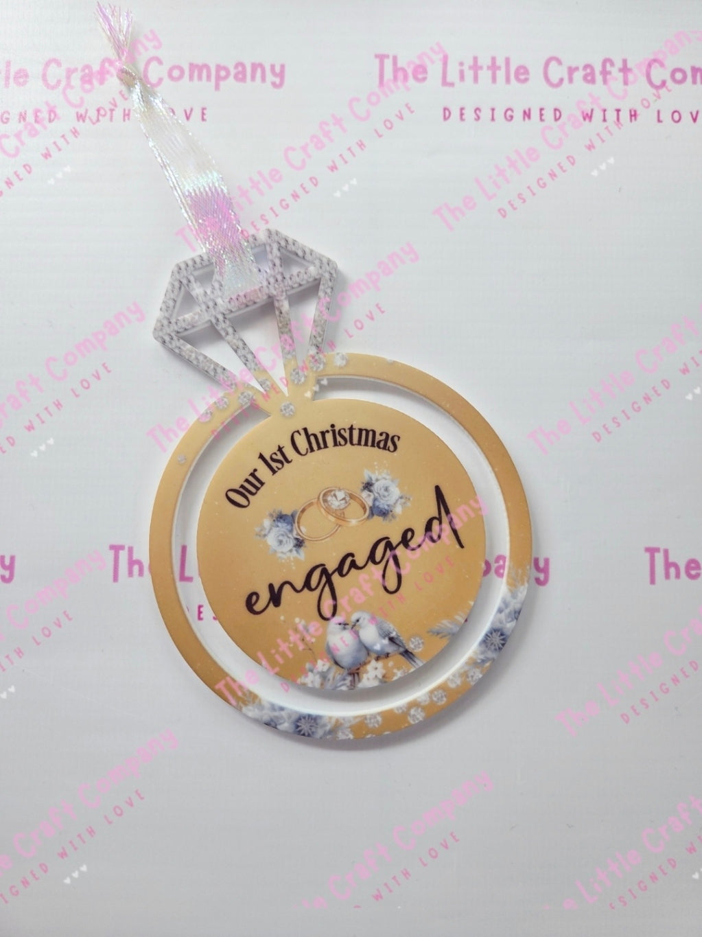 Personalised Our First Christmas Ring Decoration