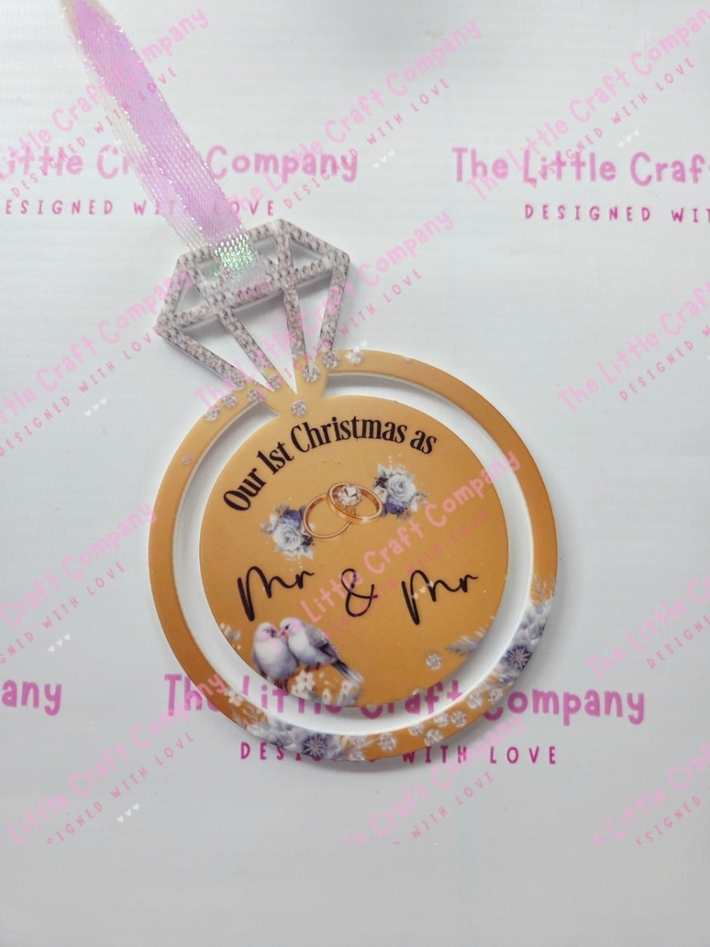 Personalised Our First Christmas Ring Decoration