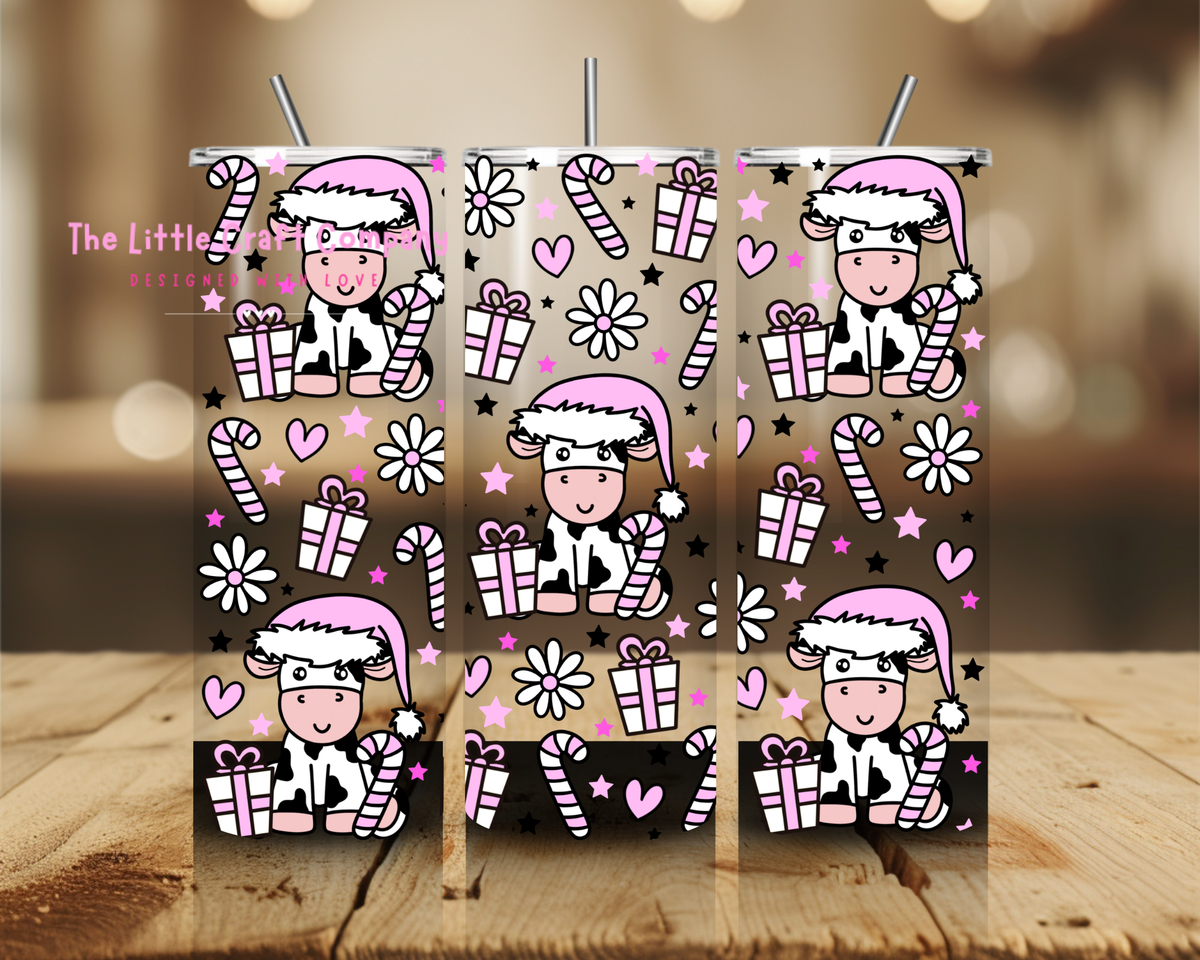 Christmas Cow Tumbler