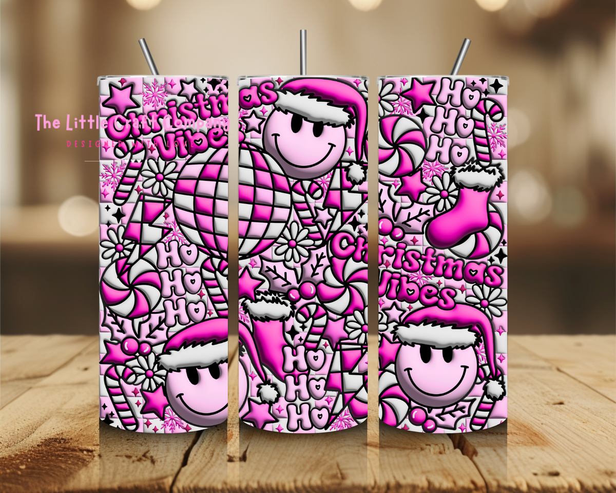 Pink Christmas Vibes Tumbler