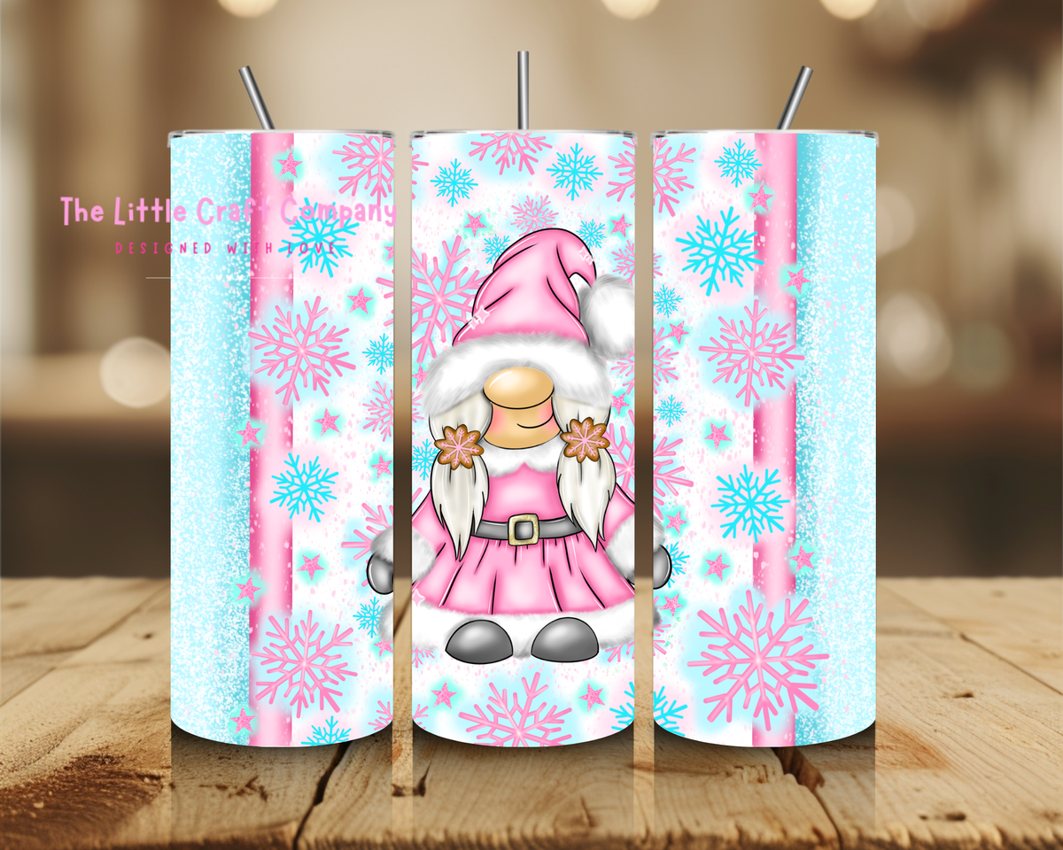 Pink Christmas Gonk Tumbler