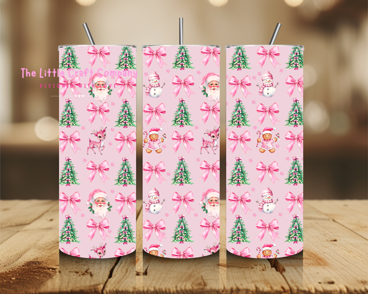 Pink Christmas Tumbler