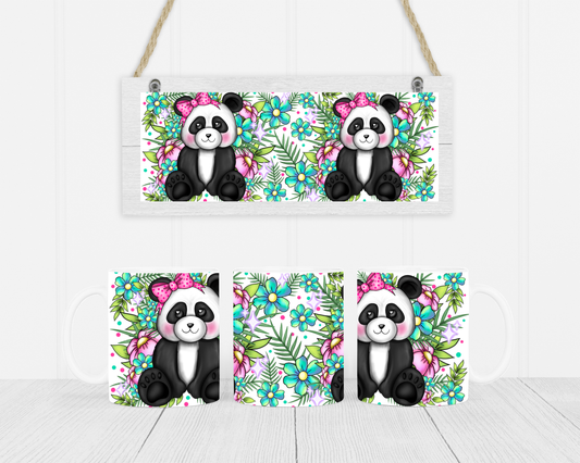 Panda Floral Mug