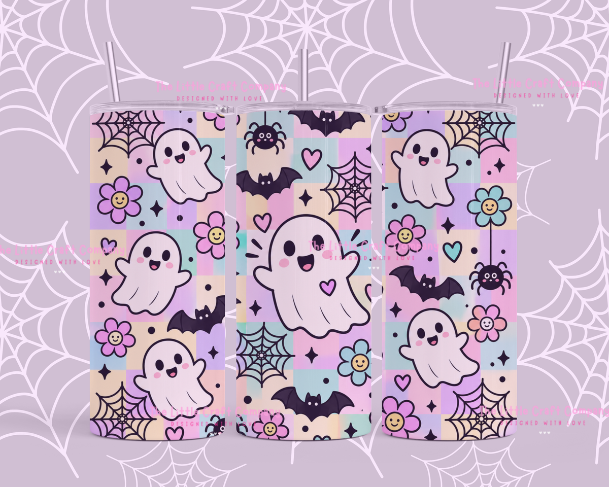 Pastel Cute Ghost Halloween Tumbler