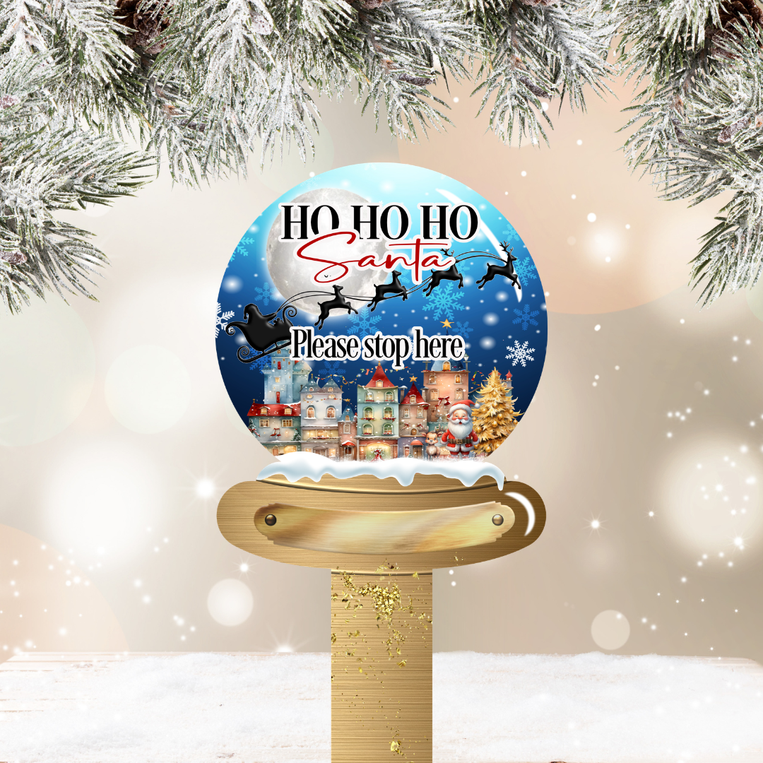 Santa Please Stop Here Christmas Marker