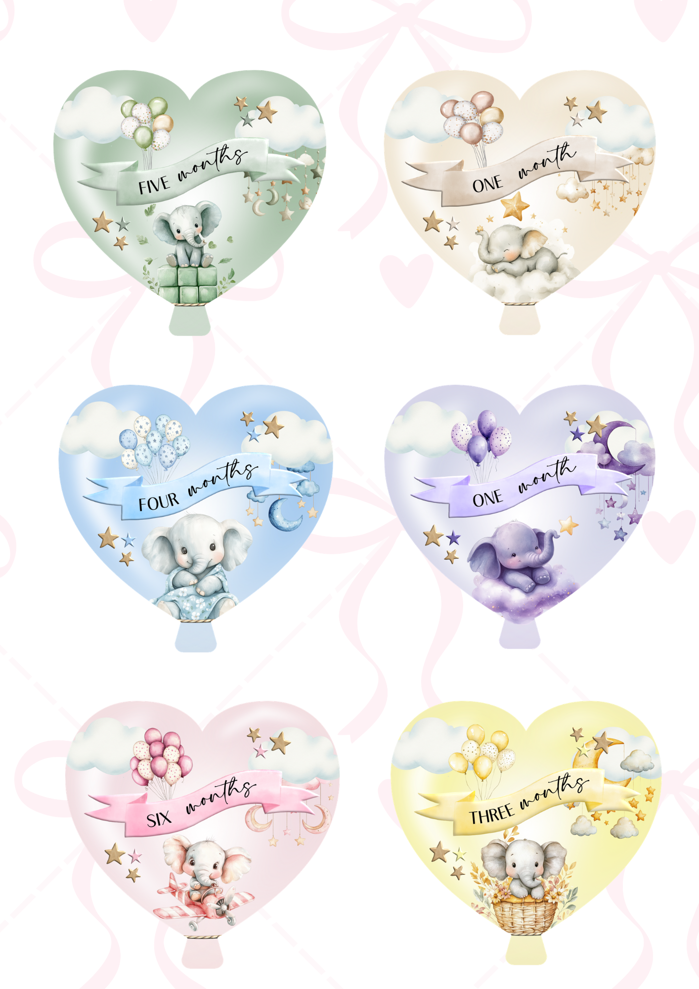 Hello World Baby Balloon Plaque with Milestone Balloons