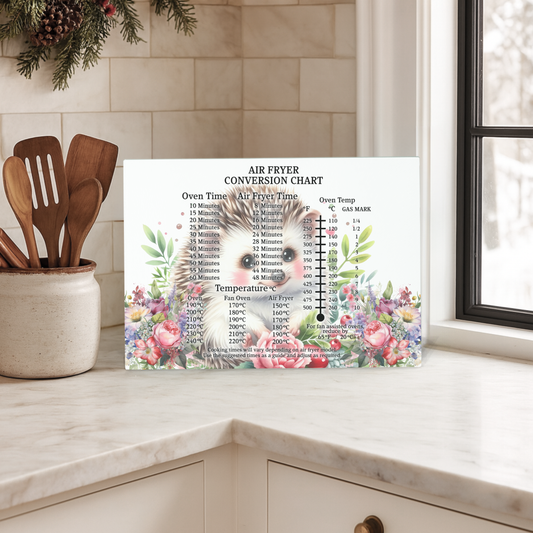 Hedgehog Air Fryer Conversion Glass Chopping Board – A4
