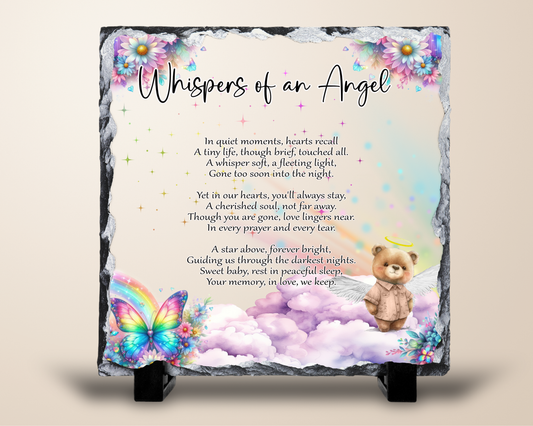 Whispers of an Angel – Memorial Baby Slate