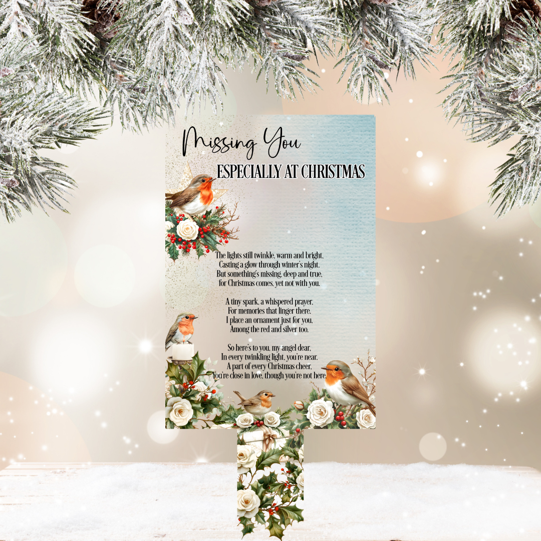 Missing You Especially at Christmas Grave Marker