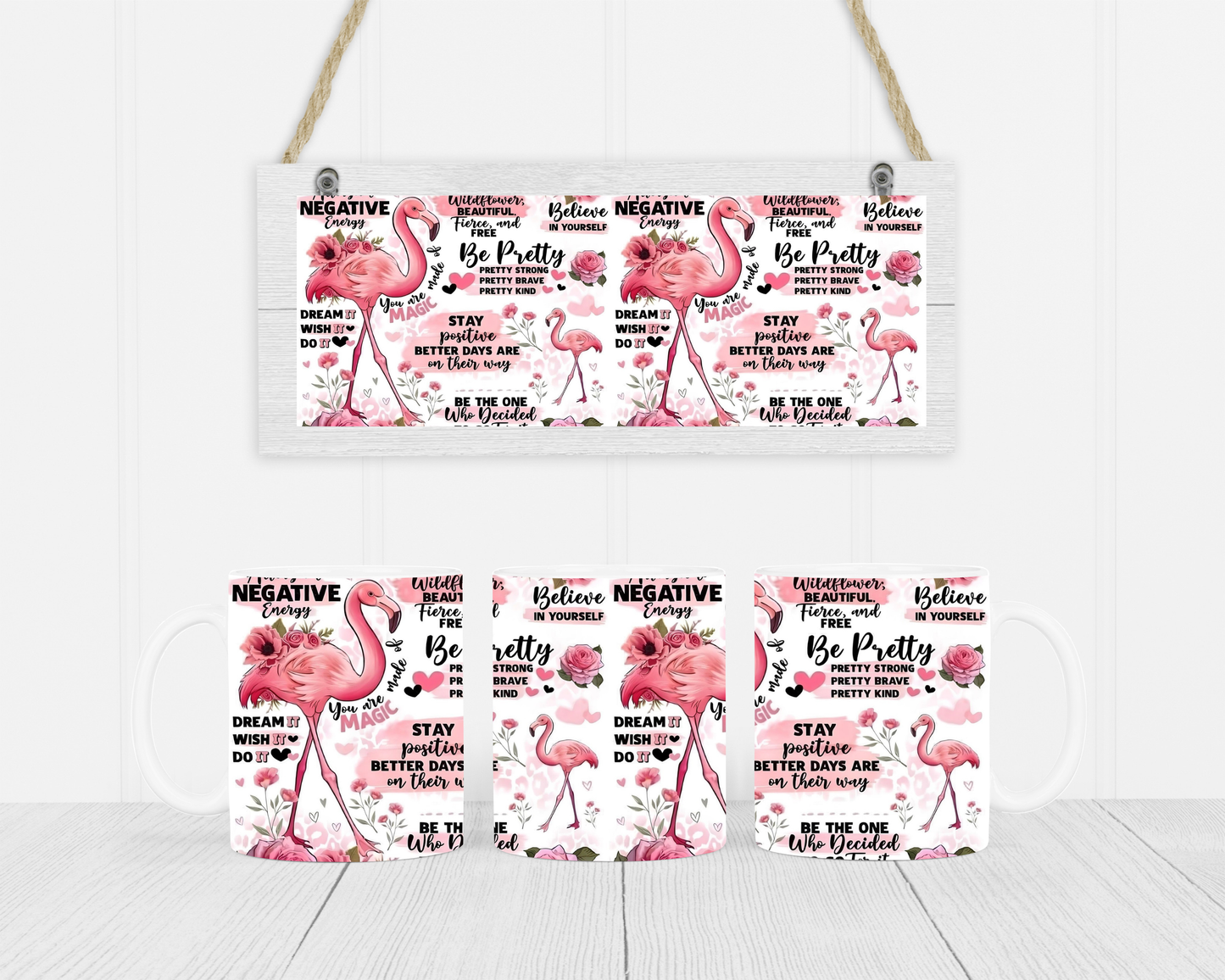 Flamingo Positive Vibes Mug