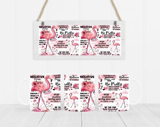 Flamingo Positive Vibes Mug