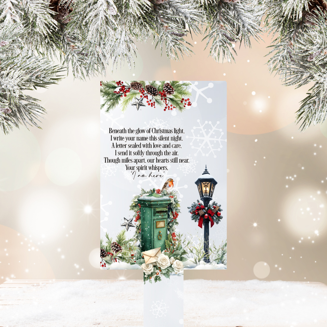 Christmas Postbox Memorial Grave Marker
