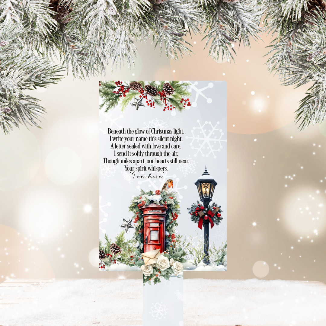 Christmas Postbox Memorial Grave Marker