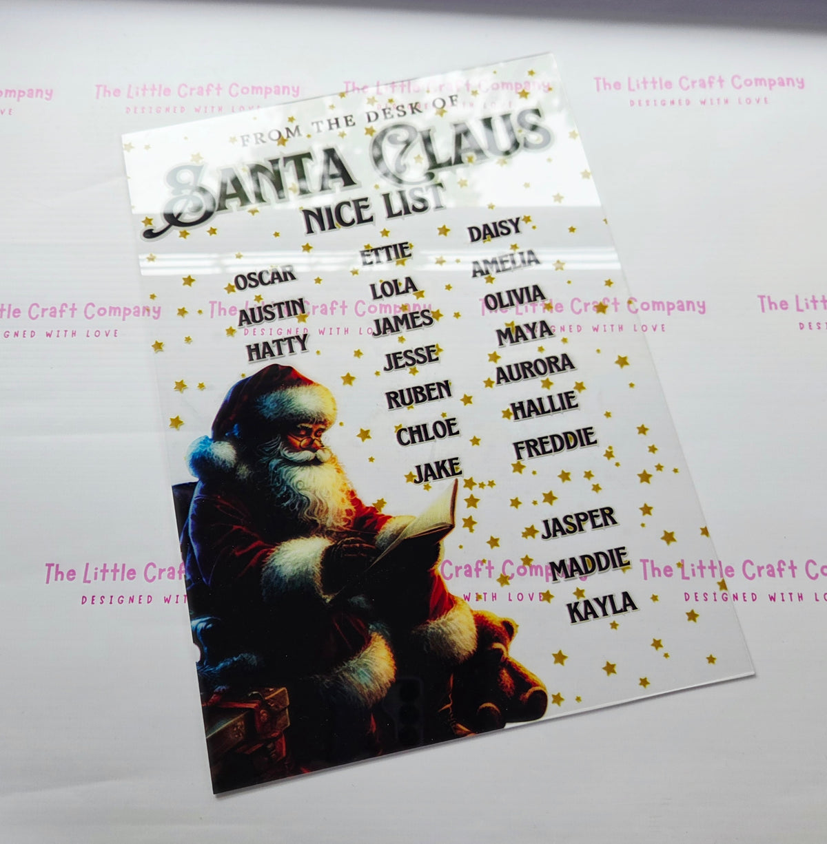 Personalised Santa’s Nice List Acrylic Board