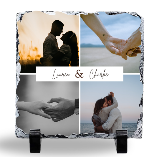 Personalised Photo Collage Slate – Add Your Photos & Names