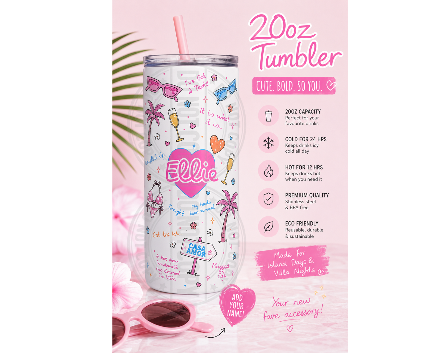 Personalised Villa-Inspired Tumbler