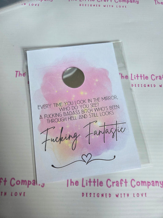 F*cking Fantastic Pocket Mirror | Funny Affirmation Gift