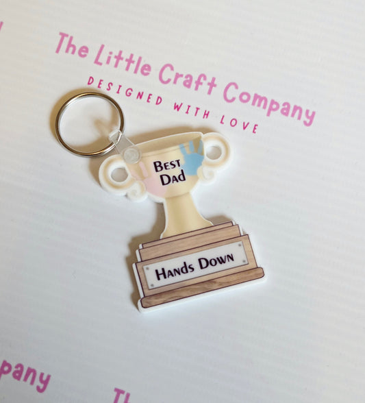 Best Dad Trophy Keyring