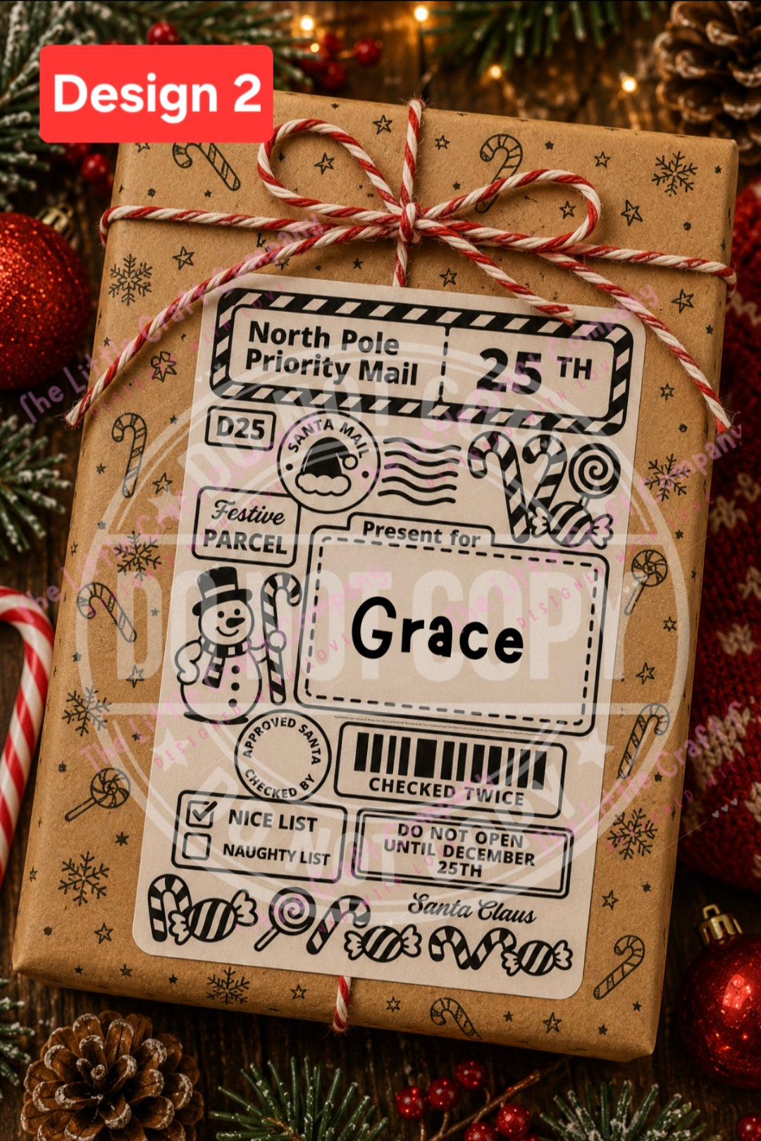 Personalised North Pole Christmas Gift Labels
