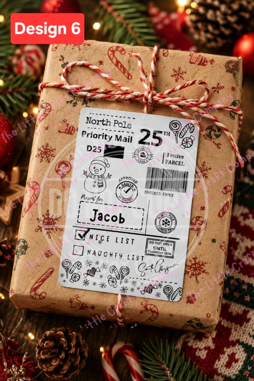 Personalised North Pole Christmas Gift Labels