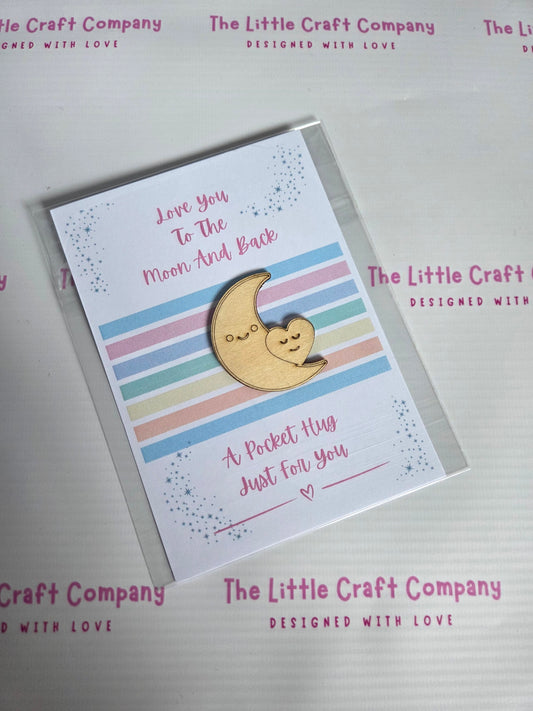 Love You To The Moon & Back Pocket Hug Gift