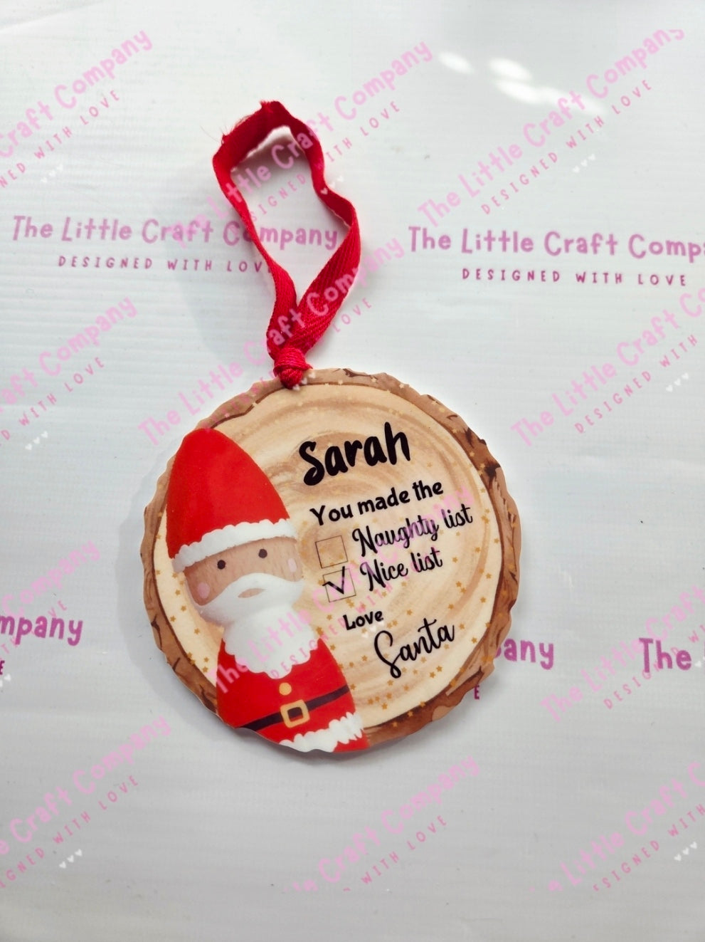 Personalised Naughty or Nice Christmas Decoration