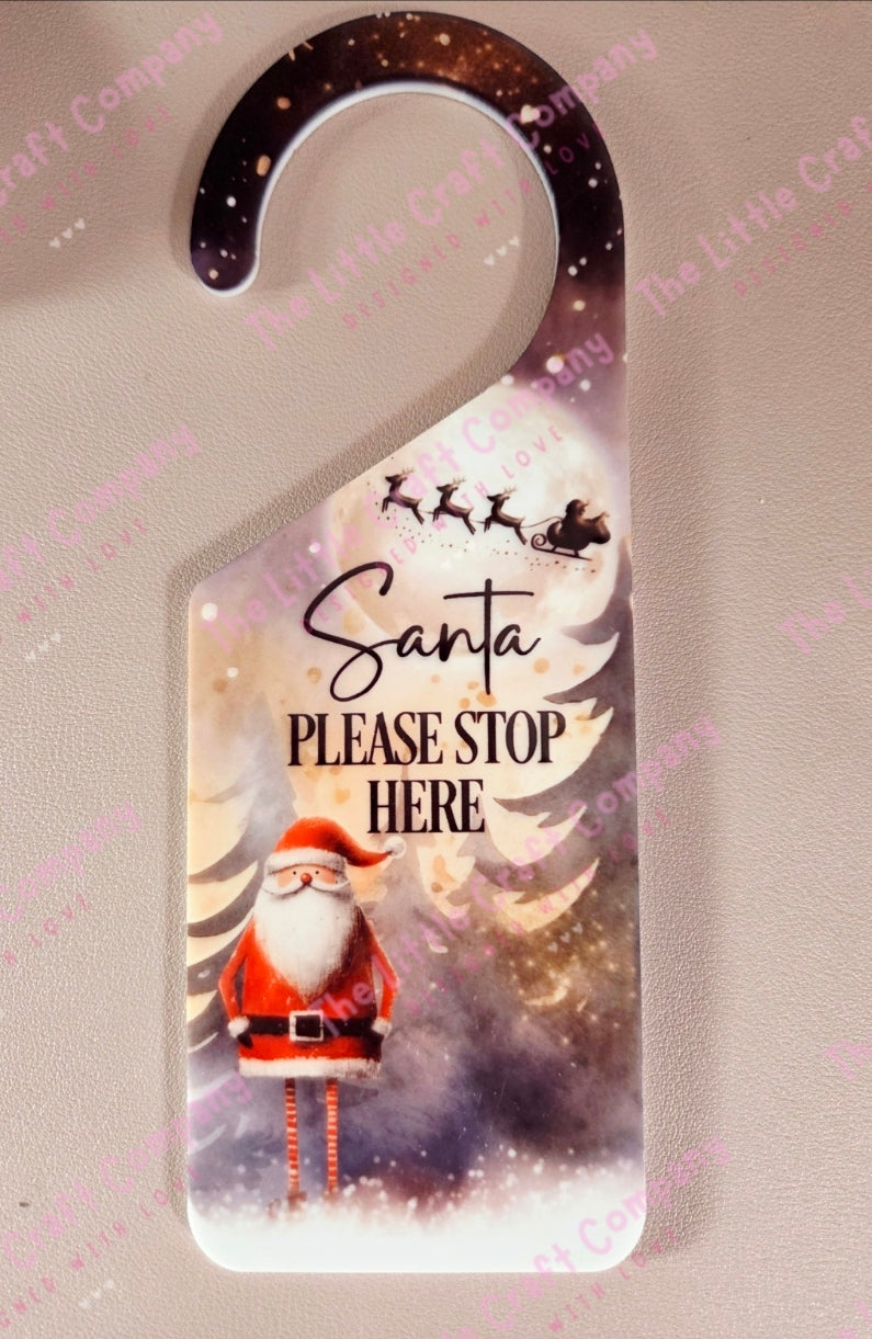 Santa Please Stop Here Door Hanger