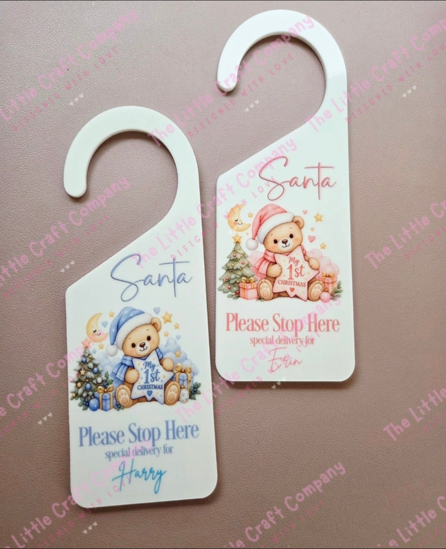 My First Christmas Santa Door Hanger