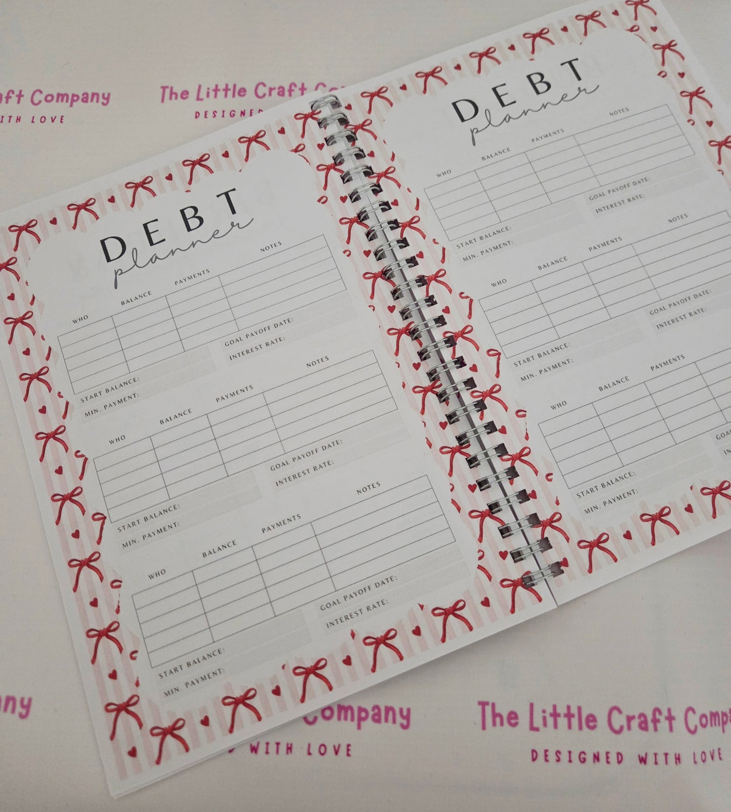 Savings & Budgeting Book - Bow Design