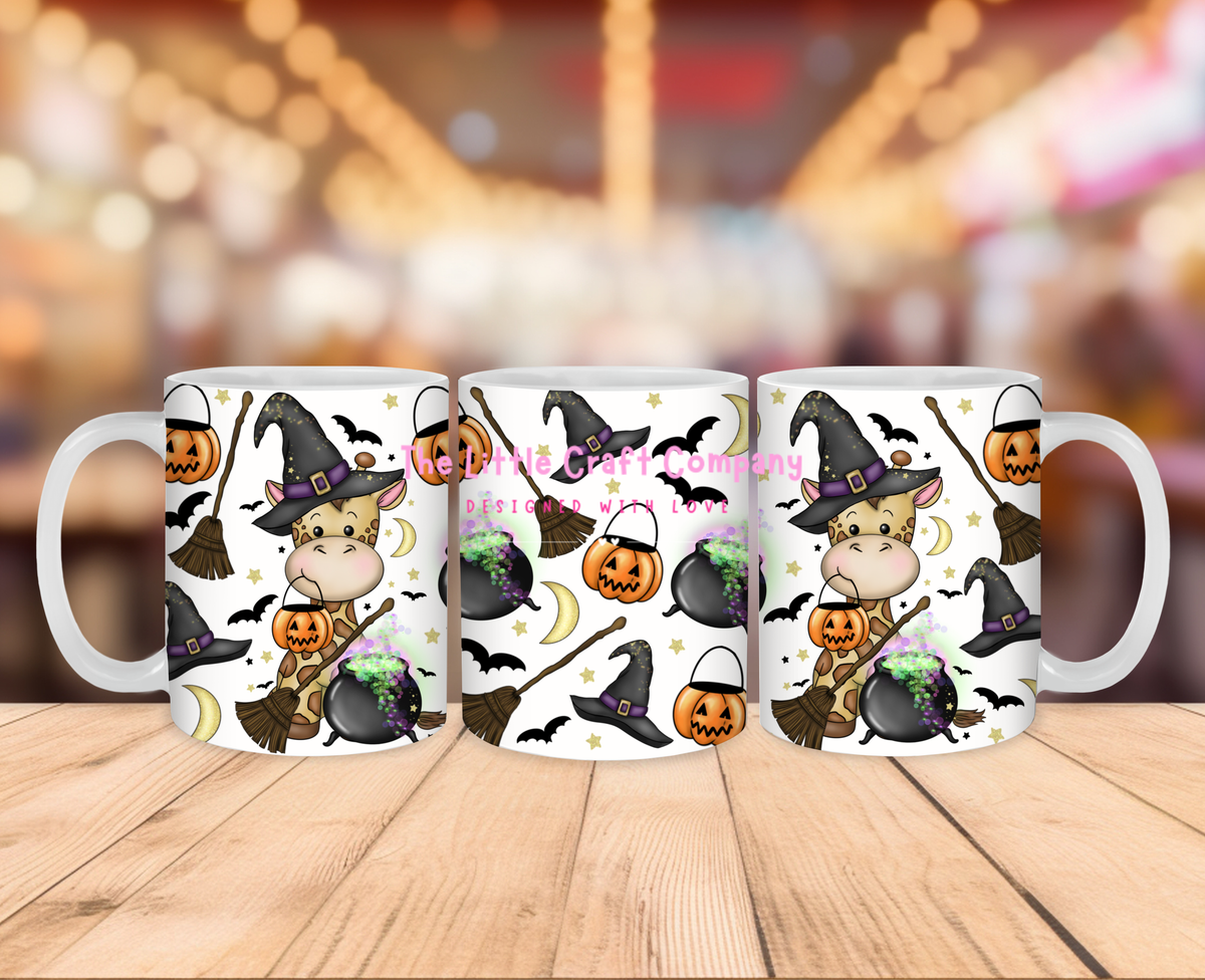 Witchy Giraffe Halloween Mug