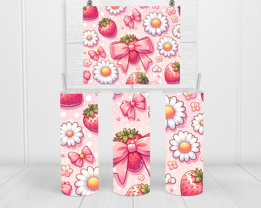 Strawberry & Bow Tumbler