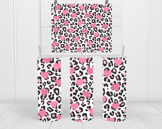 Leopard Print & Hearts Tumbler