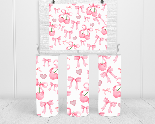 Pink Bows & Cherries Tumbler