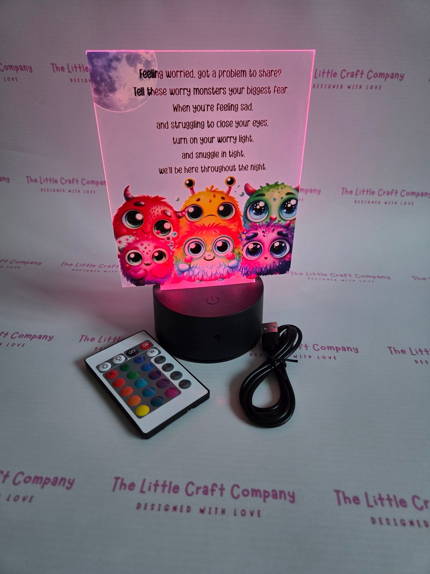 Worry Monster LED Acrylic Light